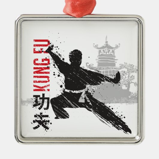Kung Fu Ornament Aus Metall (Vorne)