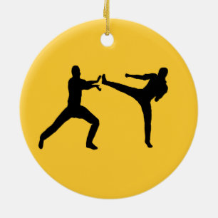 Kung Fu-Ornament (Spin It) Keramikornament