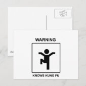 Kung Fu Postkarte (Vorne/Hinten)