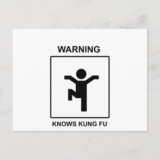 Kung Fu Postkarte (Vorderseite)