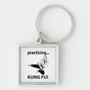 Kung Fu Practicing Kung Fu Schlüsselanhänger