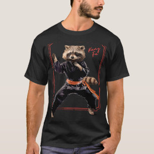 Kung Fu Raccoon Ninja Team Trash Material T-Shirt