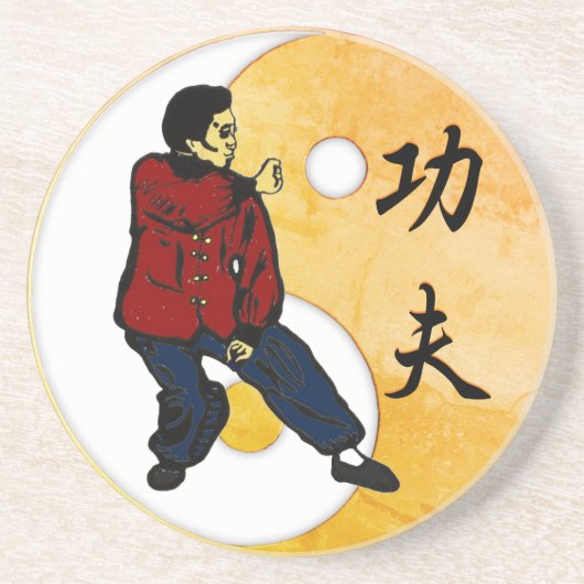 Kung Fu Sandstone Untersetzer (Vorne)