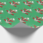 Kung Fu Santa Geschenkpapier (Ecke)