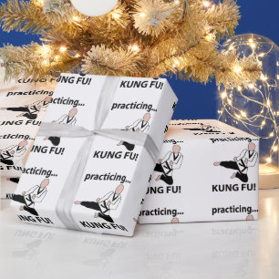 Kung Fu Schwarzgurtel Martial Arts Geschenkpapier