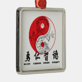 Kung Fu Silbernes Ornament (Rechts)