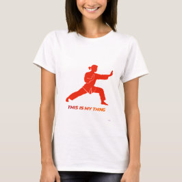 Kung Fu Silhouette Kampfsport Lifestyle Design T-Shirt