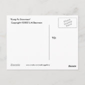 Kung Fu Snowmen Postkarte (Rückseite)