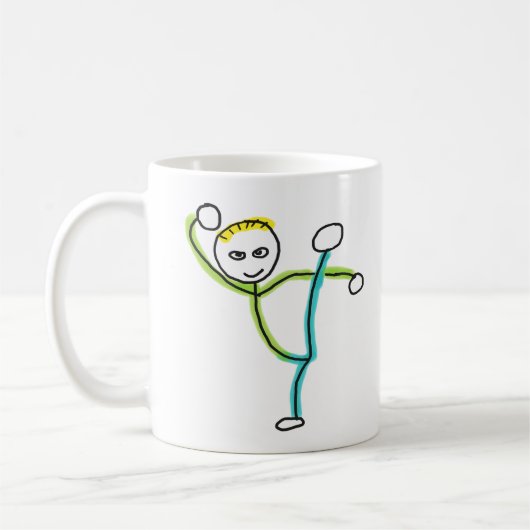 Kung Fu Stockmann Kaffeetasse (Links)