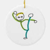 Kung Fu Stockmann Keramik Ornament (Hinten)