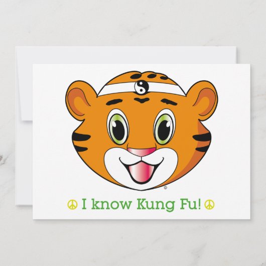 Kung Fu Tiger™ Einladung (Rückseite)