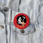 Kung Fu Tiger kämpfen Ermutigung Keepake Button (Beispiel)