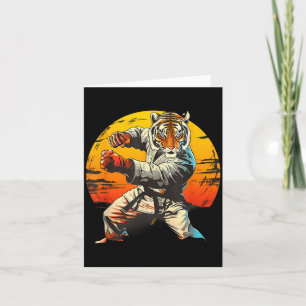 Kung Fu Tiger Sunset Taekwondo MMA Kampfsport Karte