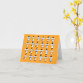 Kung Fu Tritt-Linie Gruß-Karte Karte (Gelbe Blume)