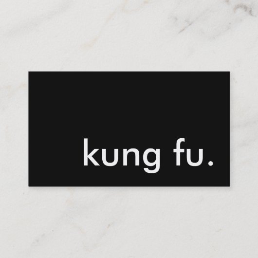 kung fu. visitenkarte (Vorderseite)