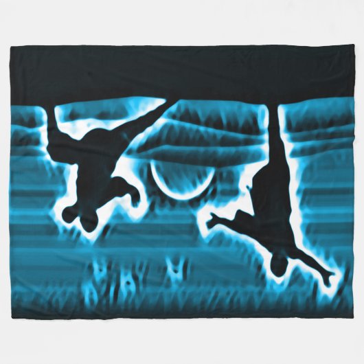 Kung Fu Warrior Spirits Fleece Blanket (Vorderseite (Horizontal))