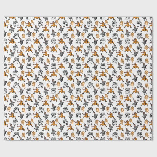 Kung Fu Wrapping Paper Geschenkpapier (Flach)