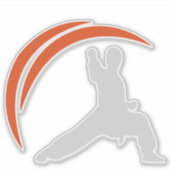 Kung Fu Wushu Kampfsport Aufkleber (Vorderseite)