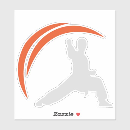 Kung Fu Wushu Kampfsport Aufkleber (Blatt)