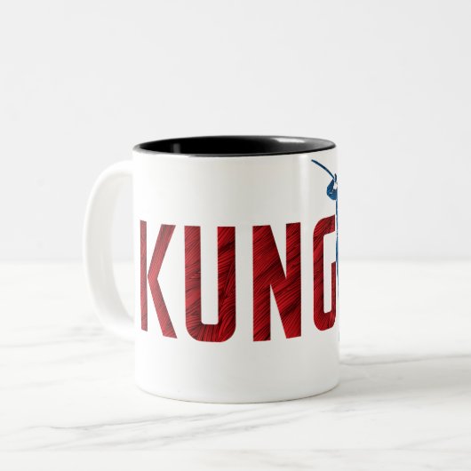 Kung Fu Zweifarbige Tasse (Vorderseite Links)