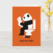 Kung Pooh Panda Funny Geburtstag Karte (Gelbe Blume)
