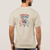 Kung Pow Chicken Funny Food Pub T - Shirt (Rückseite)