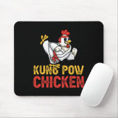 Kung Pow Chicken Funny Karate Chicken Ninja A Warr Mousepad (Mit Mouse)