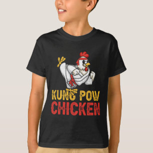 Kung Pow Huhn Lustig Karate Huhn Ninja Ein Krieger T-Shirt