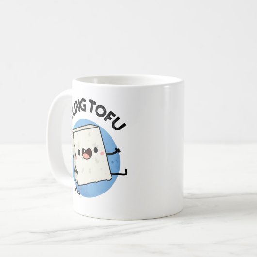 Kung Tofu Funny Kungfu Tofu Pun Kaffeetasse (Vorderseite Links)