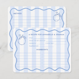 Kungezeichnete Grenz-Zitrus-Brautparty-Rezept-Kart Einladung