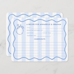 Kungezeichnete Grenz-Zitrus-Brautparty-Rezept-Kart Einladung