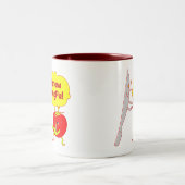 KungFu Tomate-Gekritzel-Kunst-Tasse Zweifarbige Tasse (Mittel)