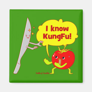 KungFu Tomato Doodle Art Magnet