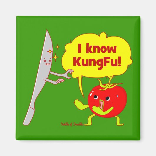 KungFu Tomato Doodle Art Magnet (Vorne)