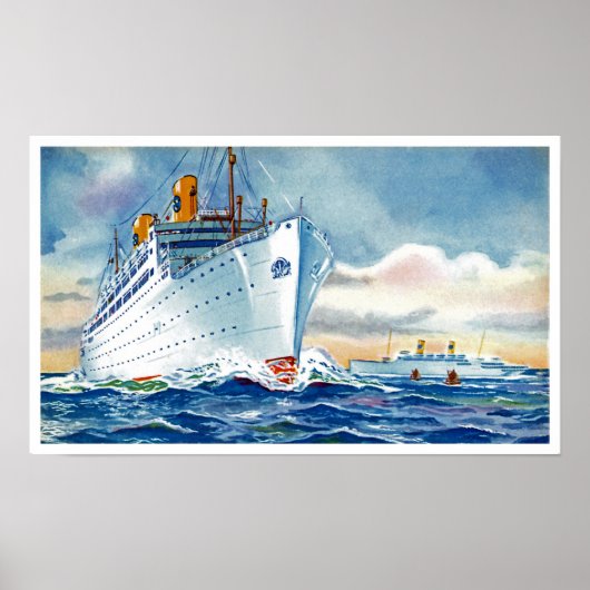 Kungsholm und Gripsholm auf See Poster (Vorne)