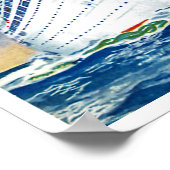 Kungsholm und Gripsholm auf See Poster (Ecke)