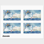 Kungsholm und Gripsholm auf See Rechteckiger Aufkleber (Blatt)