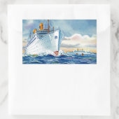 Kungsholm und Gripsholm auf See Rechteckiger Aufkleber (Tasche)