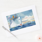 Kungsholm und Gripsholm auf See Rechteckiger Aufkleber (Umschlag)