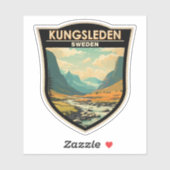 Kungsleden Schweden Reisen Kunst Vintag Aufkleber (Blatt)