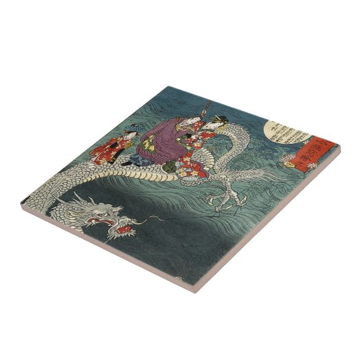 Kunisada II Der Drache Fliese (Seite)