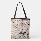Kuniyoshi Cats – Japanese Ukiyo-e – Custom Text Tasche (Rückseite)