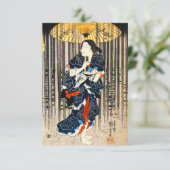 Kuniyoshi Drei Frauen mit Einladungen für Umbrella (Stehend Vorderseite)