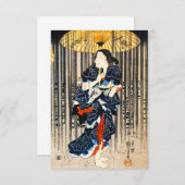 Kuniyoshi Drei Frauen mit Einladungen für Umbrella (Vorne/Hinten)
