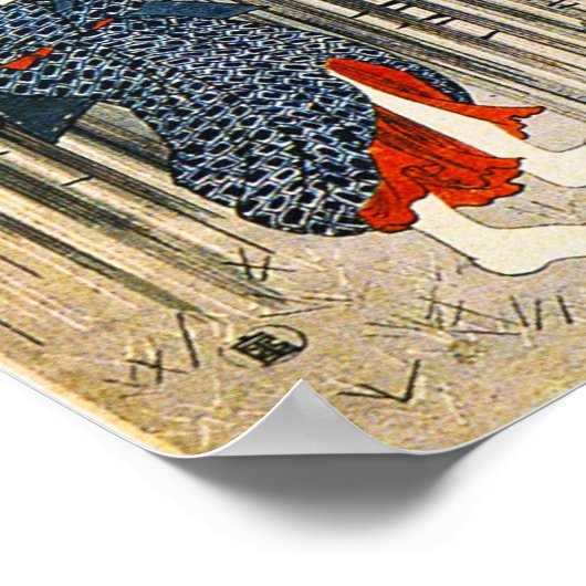 Kuniyoshi Drei Frauen mit Umbrellas-Poster Poster (Ecke)