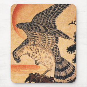 Kuniyoshi Falke-Mausunterlage Mousepad
