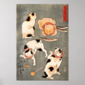 Kuniyoshi Four Cats Poster (Vorne)