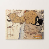 Kuniyoshi Frau, die in das Schnee-Puzzlespiel geht Puzzle (Horizontal)