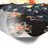 Kuniyoshi Frau mit Katapult Fotodruck (Ecke)