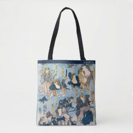 Kuniyoshi Frogs – Japanese Ukiyo-e – Custom Text Tasche